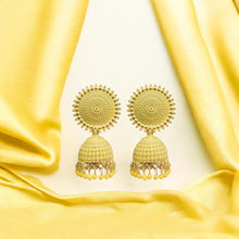 Yellow Gold Plated Jhumki Earrings for Women and Girls