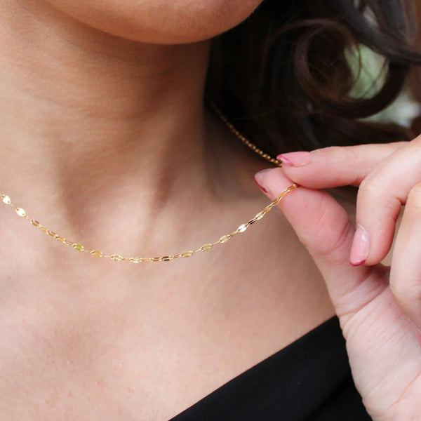 Simple Brass 22K Gold-Plated Chain