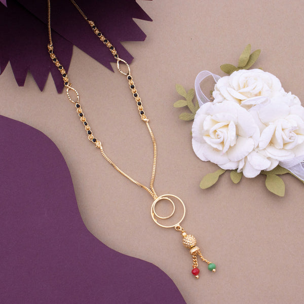 Simple and Trendy 22K Gold Plated Mangalsutra For Women and Girls