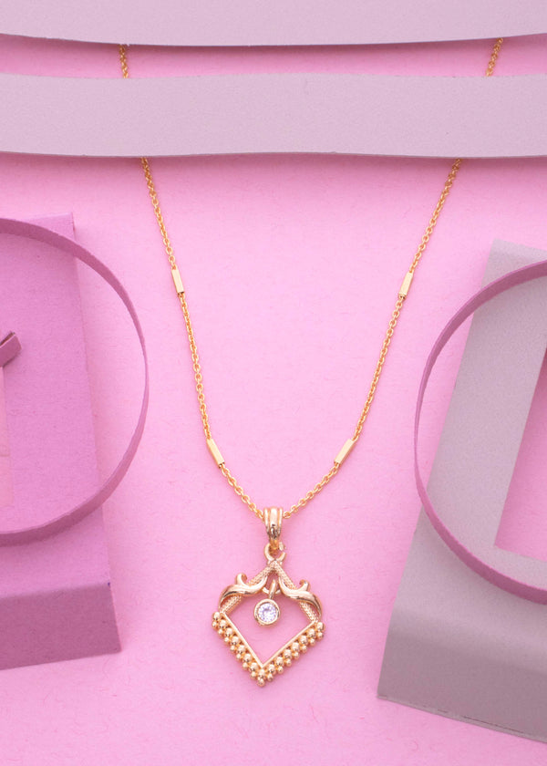 Designer Two Line Gold Plated Mangalsutra Chain For Women and Girls