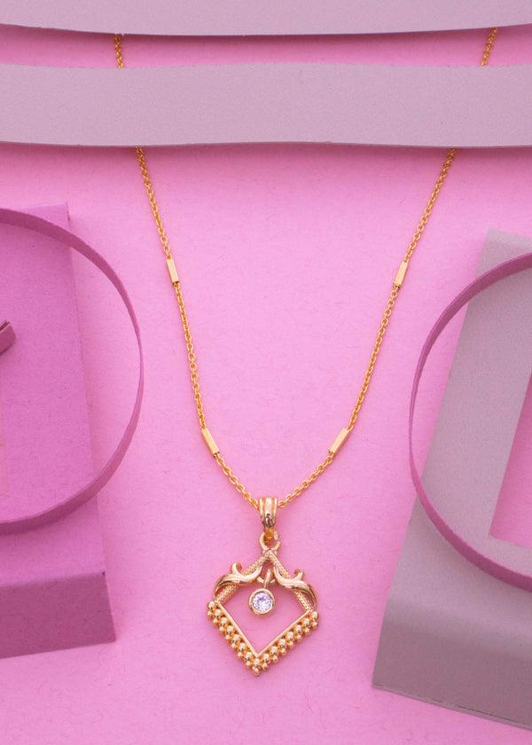 Designer Two Line Gold Plated Mangalsutra Chain For Women and Girls