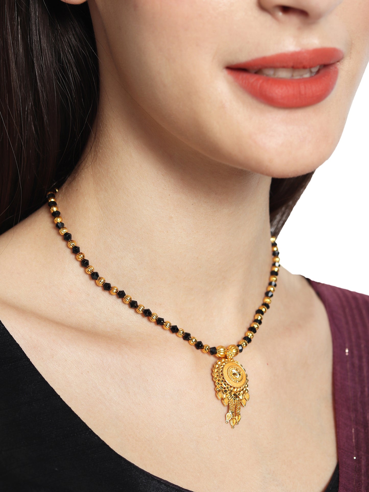 Designer and stylish gold plated mangalsutra for women