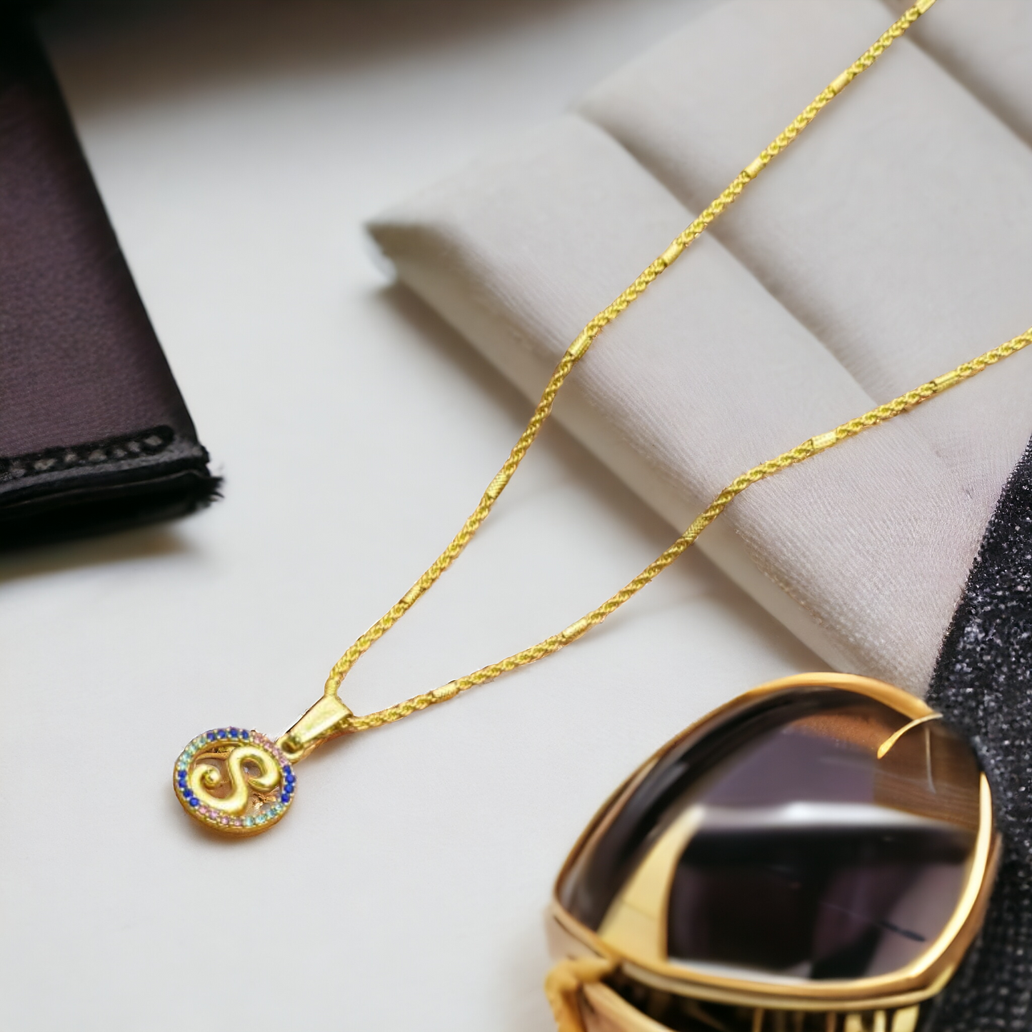 'S' Letter Gold Plated Necklace: Perfect for Women & Girls' Daily Wear