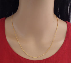 Brass Necklace with 22K Gold Plating