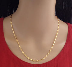 Simple Brass 22K Gold-Plated Chain