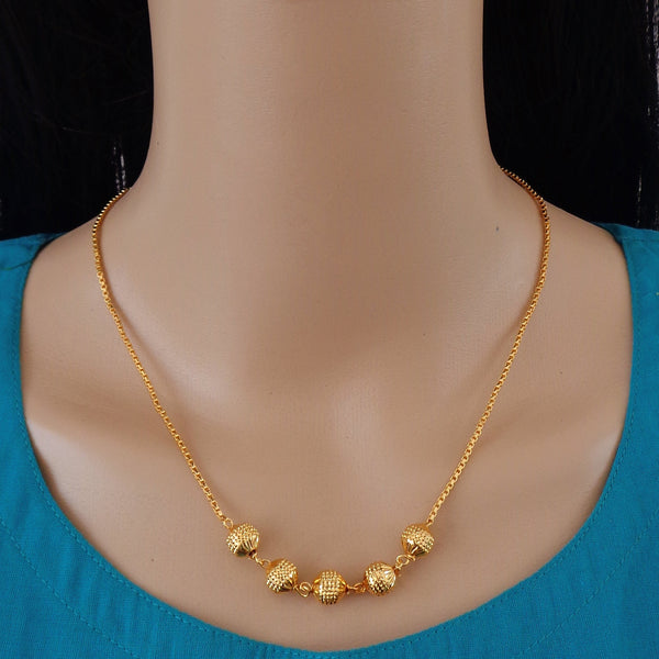 Brass Mangalsutra with Elegant 22K Gold Plating