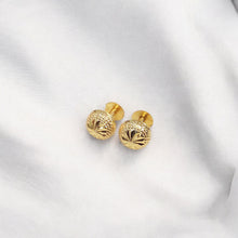 Brass 22K Gold Plated Stud Earrings for Women and Girls