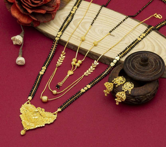 Designer and Stylish Gold Plated Mangalsutra Set For Women and Girls