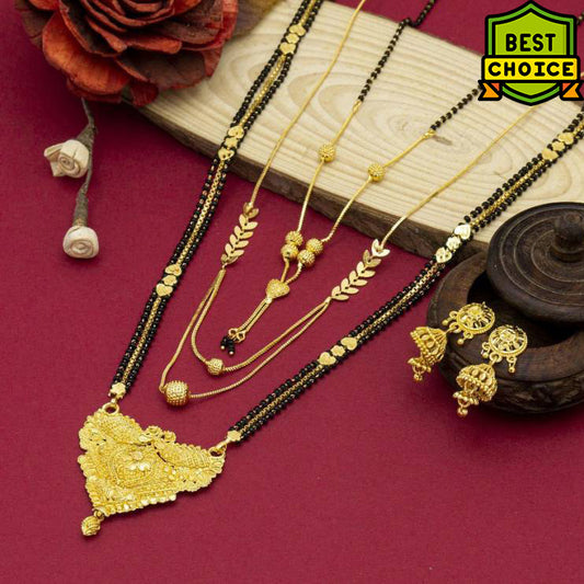 Designer and Stylish Gold Plated Mangalsutra Set For Women and Girls