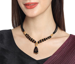 Frankie and Trendy Crystal Gold Plated Mangalsutra For Women and Girls