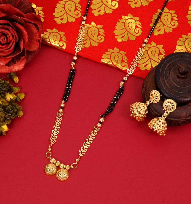 Regular Wear Stylish Long Gold Plated Mangalsutra For Women and Girls