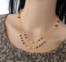 Designer and Stylish Crystal Gold Plated Necklace Mangalsutra For Women and Girls