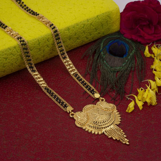 Stylish and Designer Long Gold Plated Mangalsutra For Women and Girls