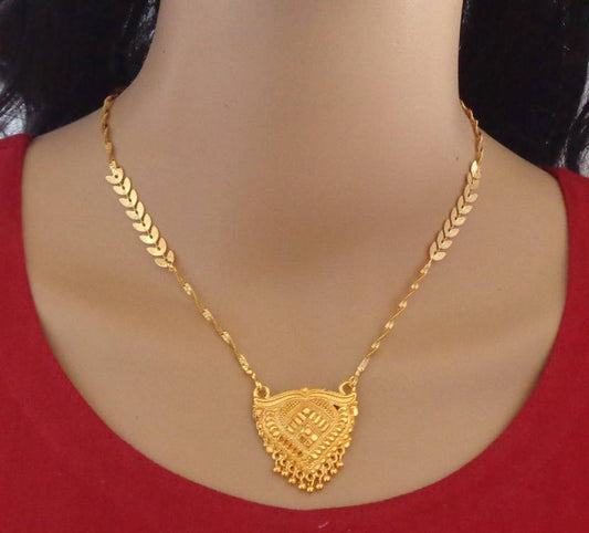 Simple and Stylish Daily Wear Gold Plated Mangalsutra For Women and Girls