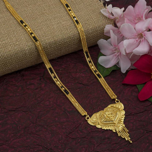 Designer and Stylish Long Gold Plated Mangalsutra For Women and Girls