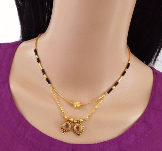 Daily Wear Two Line Gold Plated Mangalsutra For Women and Girls