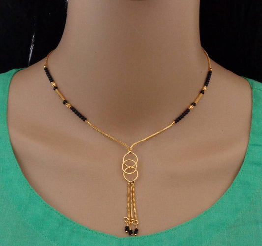 Stylish and Trendy Gold Plated Necklace Mangalsutra For Women
