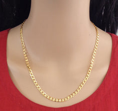 Gold Plated Pearl Vintage Paper Clip Link Chain